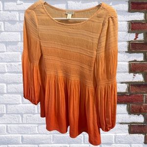 Spense Ombré long sleeve flowy top